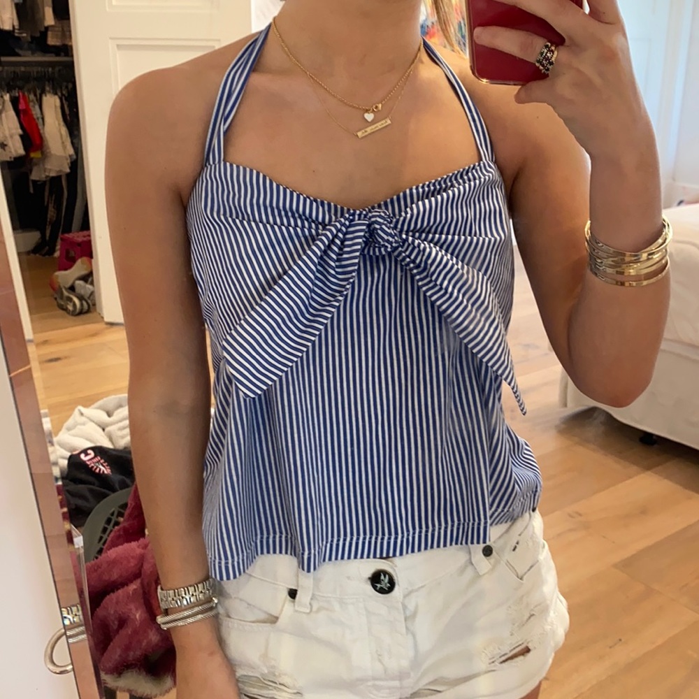 COPY - Bow and white striped top/skirt